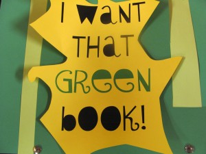 I want that green book display