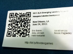Business Card featuring CR code