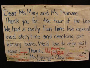 Handwritten Thank You note on large paper