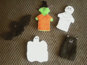Halloween finger puppets