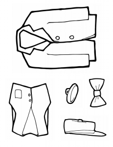 clip art of paper cut out outfit