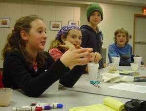 children engaging in a discussion