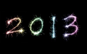 2013 written with sparklers