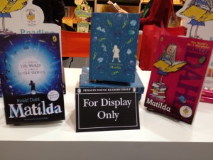 3 different book covers for Matilda