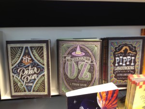 book covers of Peter Pan, Wizard of Oz, and Pippi