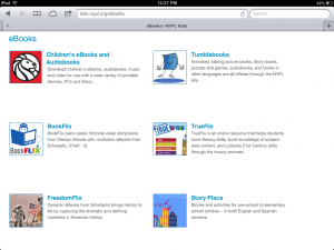 screenshot of eBooks