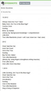 Story time book list