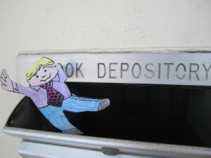 Flat Stanley at the book depository