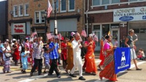 people marching in a parade