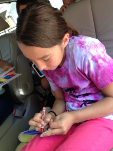 girl coloring