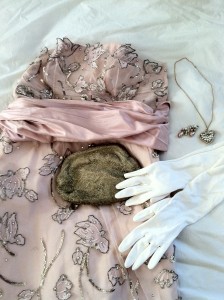 Vintage gown and accessories