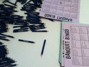 bingo cards and pencils