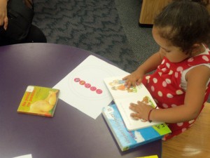 little girl reading