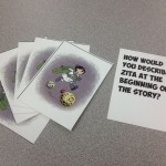 reading activity prepped with question and visual cards