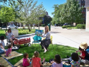 Katie Clausen reading aloud