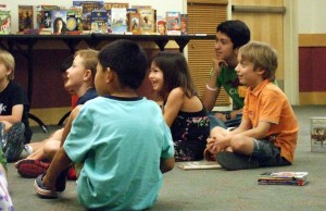 Kids enjoying read aloud