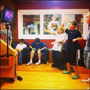 children playing just dance