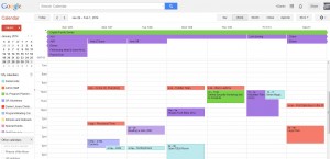 screen shot of weekly Schedule at Darien library