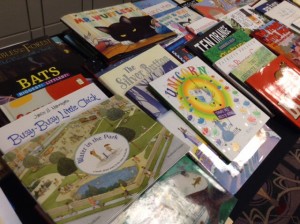 Notable books scattered on a table