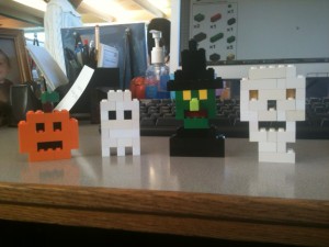 halloween shapes made with legos
