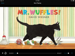 book cover of Mr. Wuffles by David Wiesner as a digital book