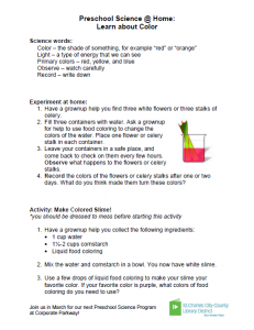Color back page handout