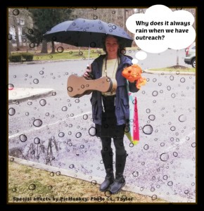 women under an umbrella