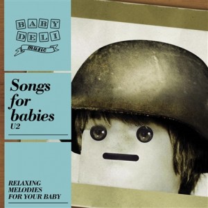 magazine cover of Songs for Babies with a lego head dressed as U2