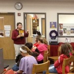 adult reading aloud to kids