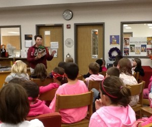 adult reading aloud to kids