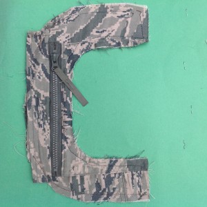 letter C made with cloth
