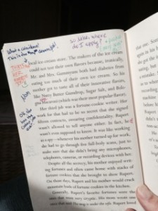 page of a book with annotations