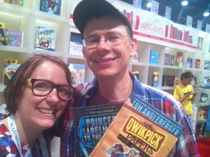 JoAnna Schofield, guest blogger, and author tom Angleberger