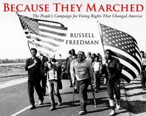 Cover image from "Because They Marched" image from Holiday House
