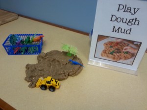 play dough mud station