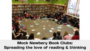 children sitting in a circle for the Mock Newbery Book Club