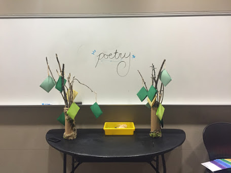 construction paper trees for poetry