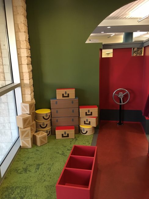 blocks stacked in a corner