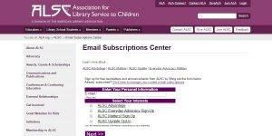 Stay in Touch with the ALSC Subscription Center