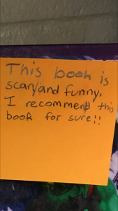Photo of handwritten book review
