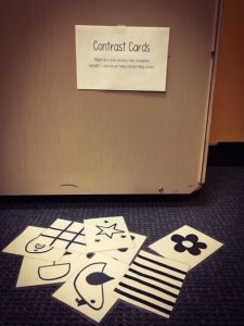 Photo of contrast cards
