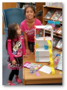 Children playing with Roominates at Winlock Timberland Library in Winlock, WA