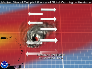 Weather map of hurricane
