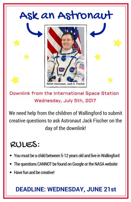Flier titled "Ask an Astronaut"