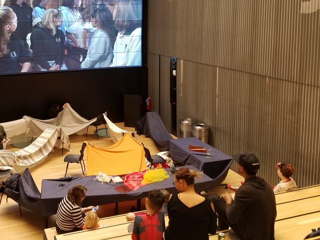 "tent" building during the first Camp-In