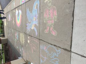 Child's chalk drawings