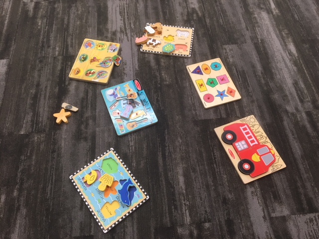 Puzzles on the floor
