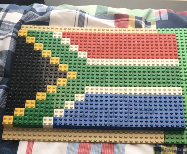 Kenyan flag made from LEGOs