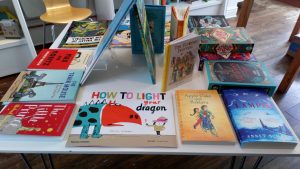 Book display for #worldkidlitmonth