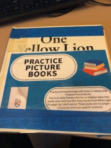 Picture of a practice picture book with label instructions.